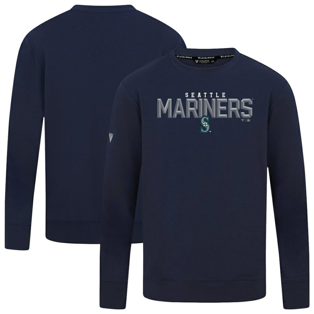 Seattle Mariners Levelwear Mandate Carve Tri-Blend Sweatshirt - MLB