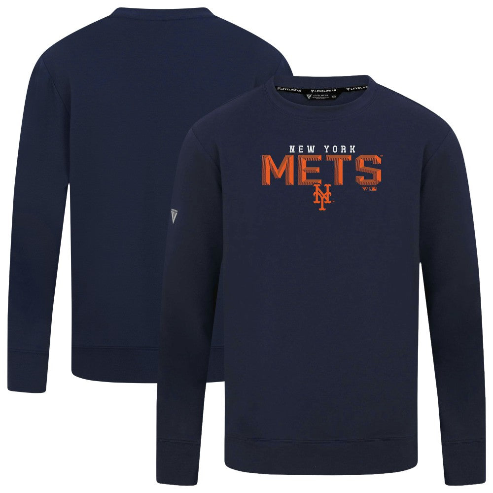 New York Mets Levelwear Mandate Carve Tri-Blend Sweatshirt - MLB
