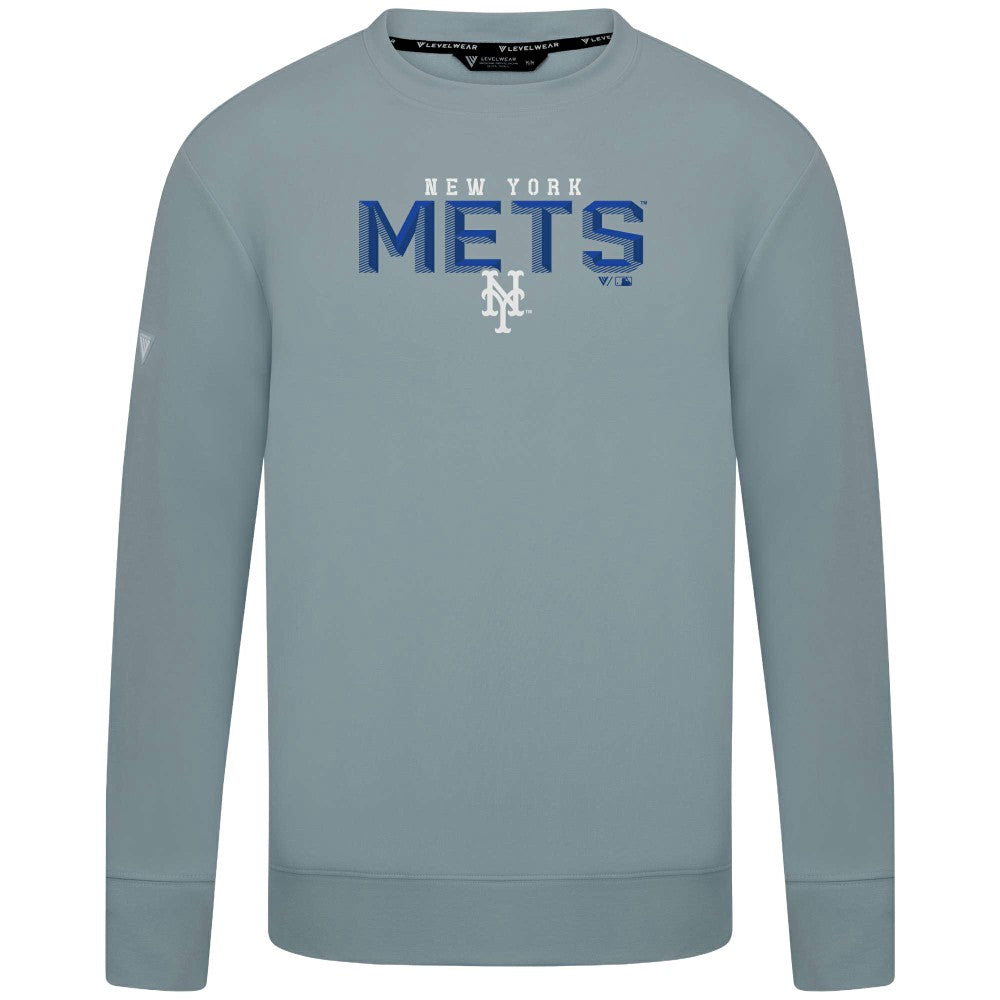 New York Mets Levelwear Mandate Carve Tri-Blend Sweatshirt - MLB