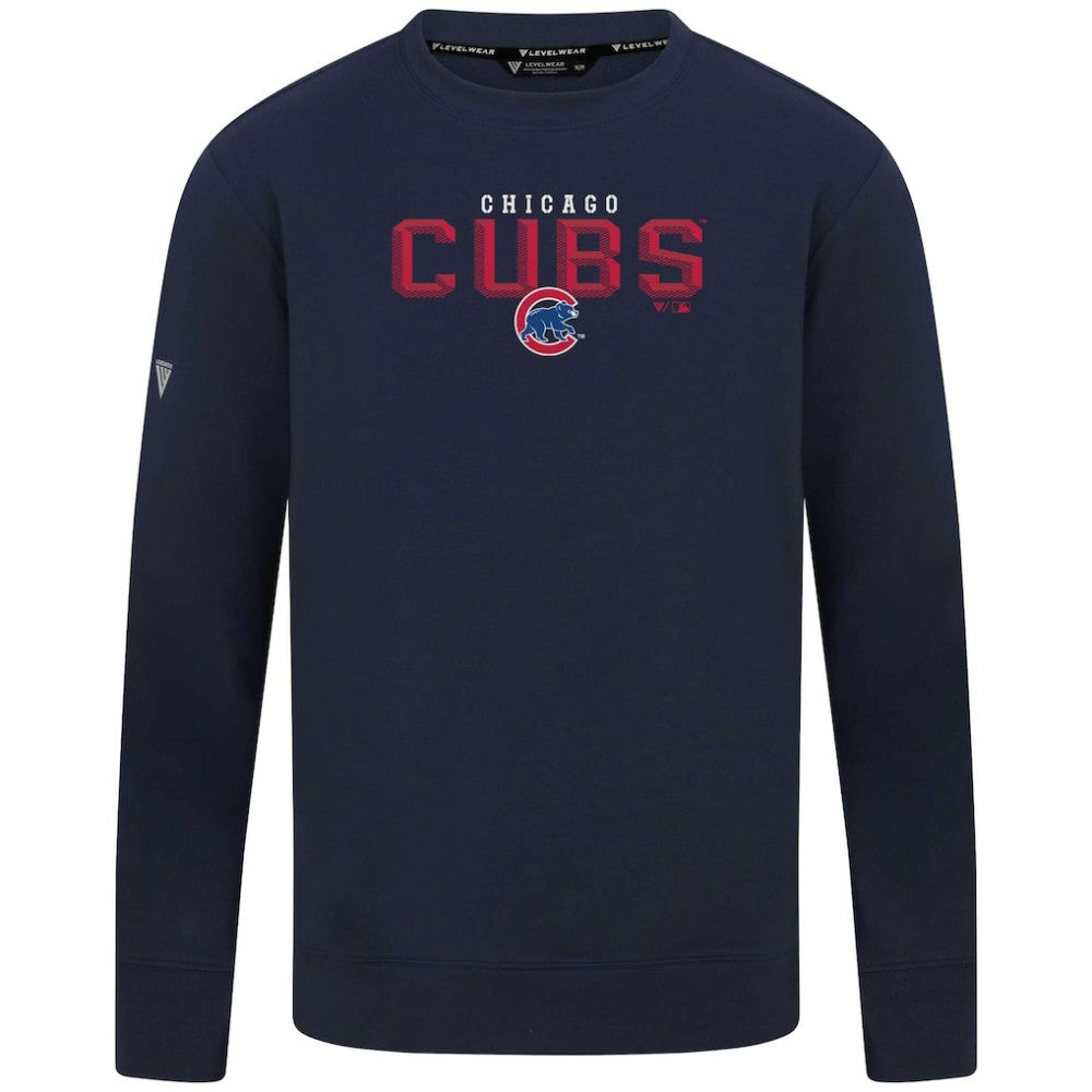 Chicago Cubs Levelwear Mandate Carve Tri-Blend Sweatshirt - MLB