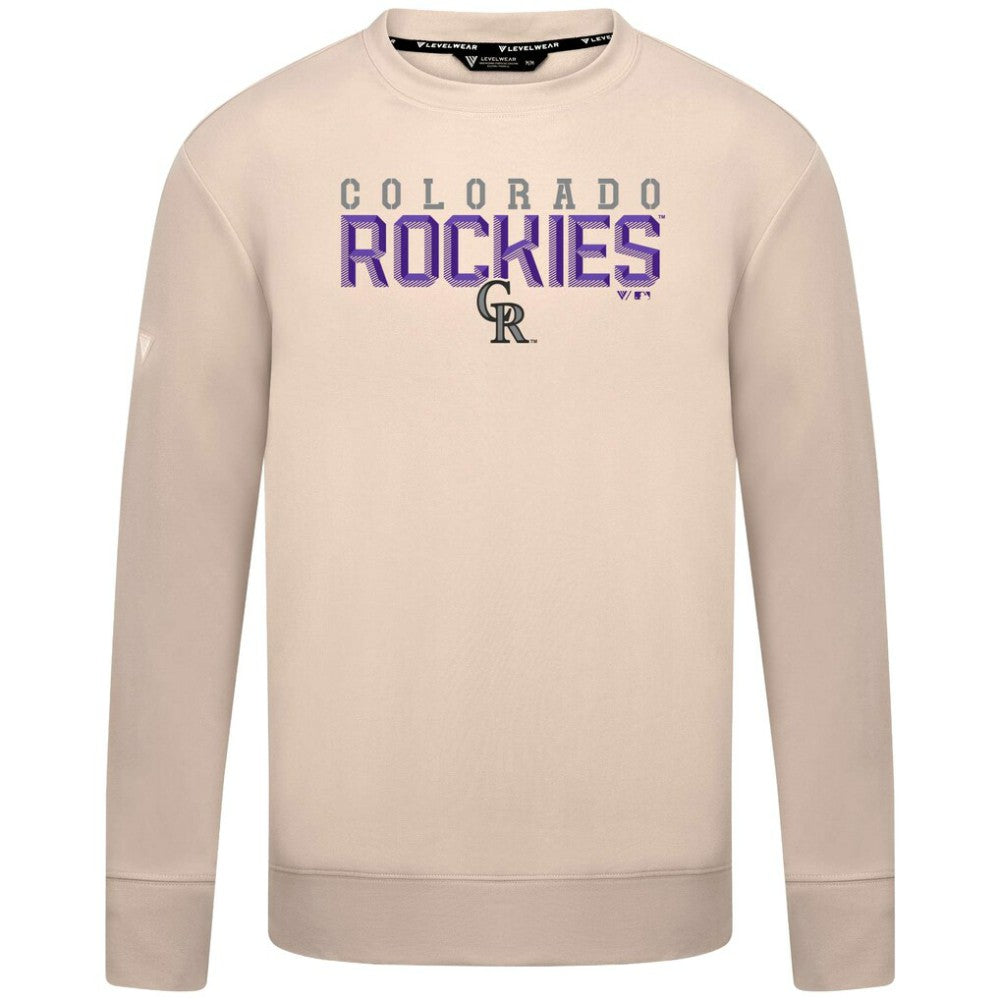 Colorado Rockies Levelwear Mandate Carve Tri-Blend Sweatshirt - MLB