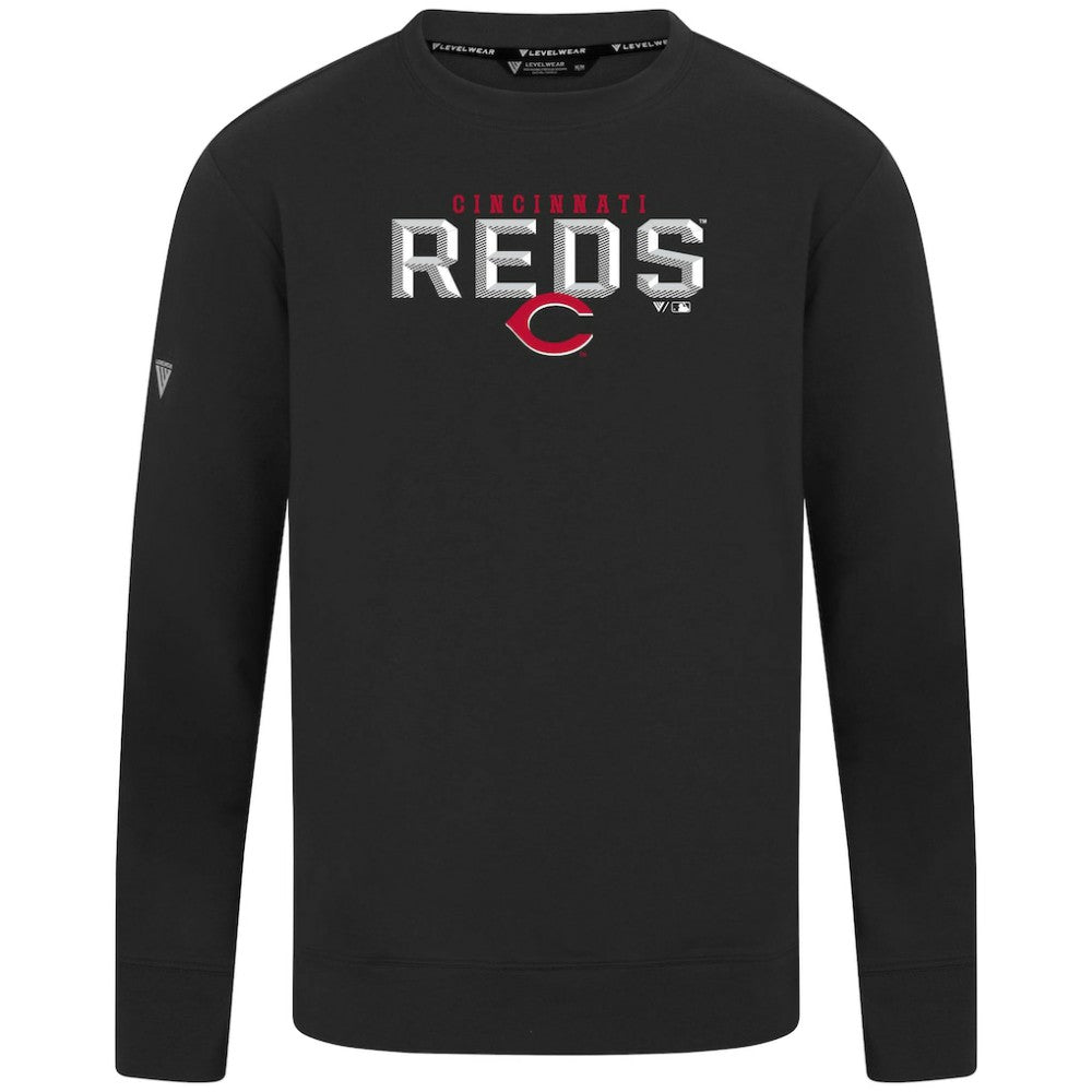 Cincinnati Reds Levelwear Mandate Carve Tri-Blend Sweatshirt - MLB
