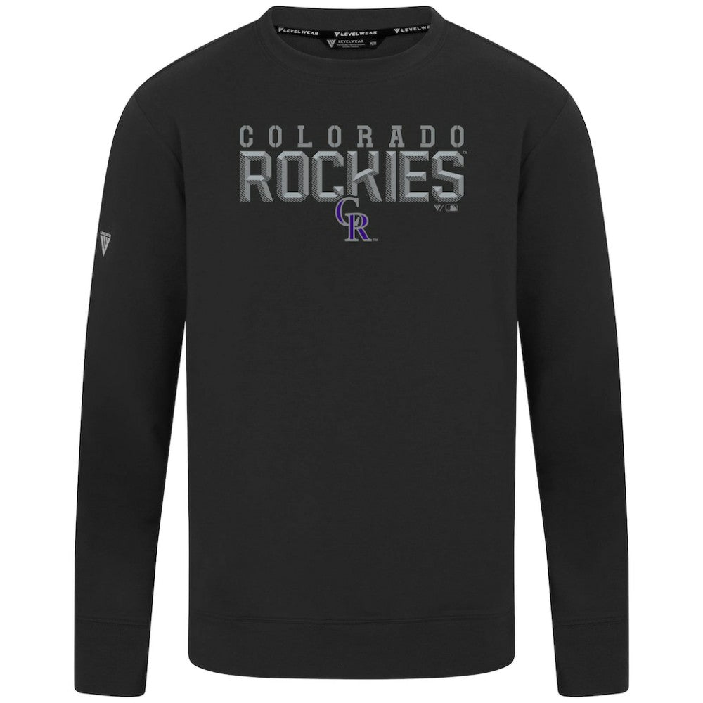 Colorado Rockies Levelwear Mandate Carve Tri-Blend Sweatshirt - MLB
