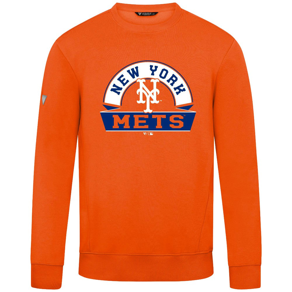 New York Mets Levelwear Zane Banner Arch Sweatshirt - MLB