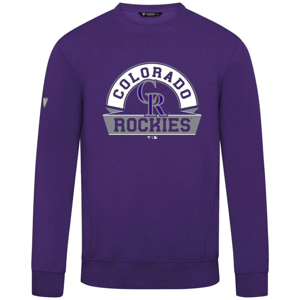 Colorado Rockies Levelwear Zane Banner Arch Sweatshirt - MLB