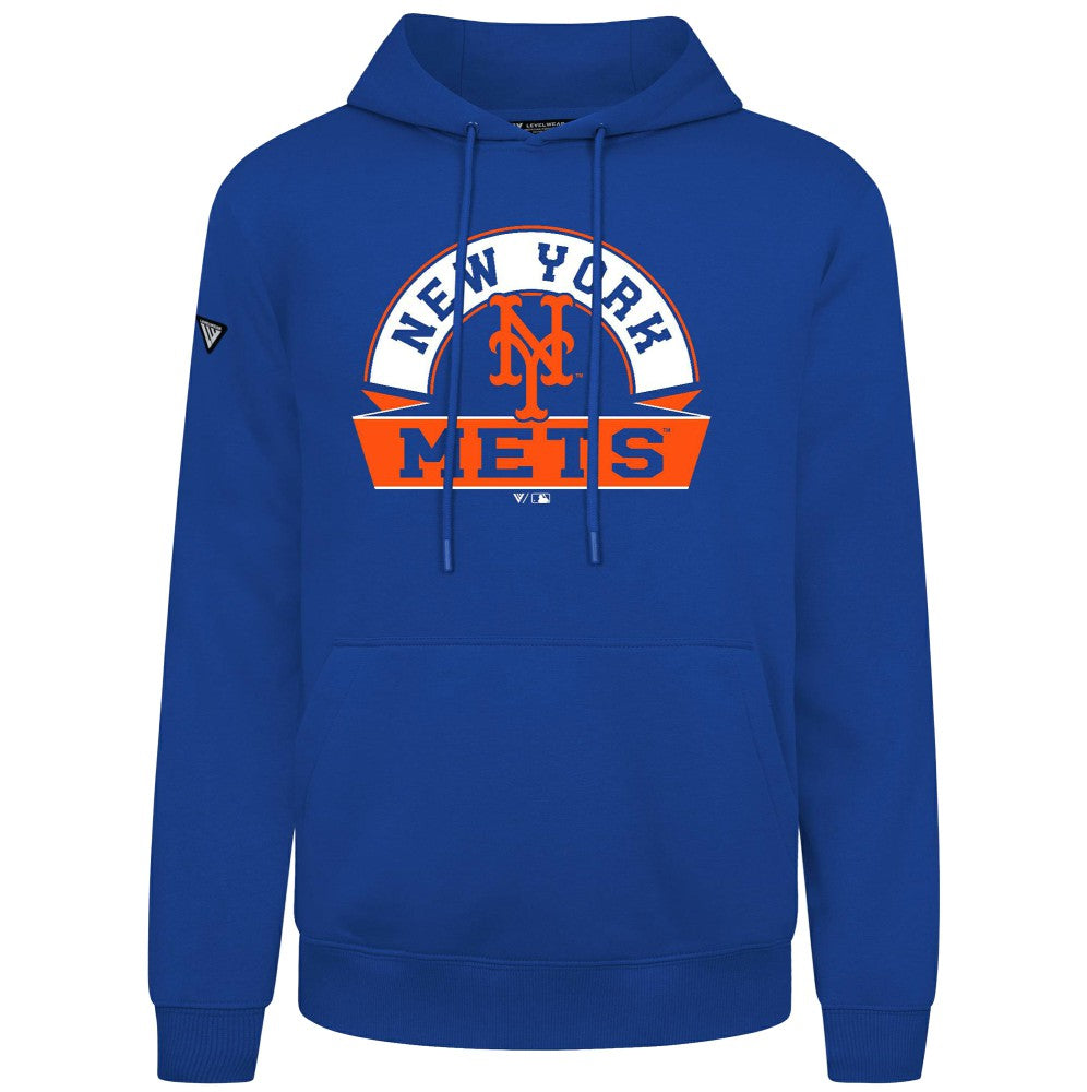 New York Mets Levelwear Podium Banner Arch Hoodie - MLB