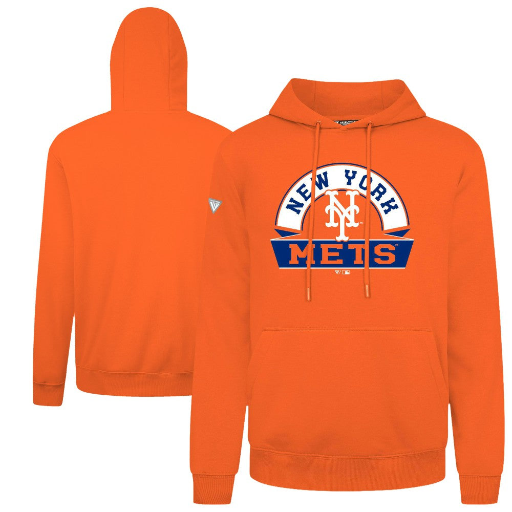 New York Mets Levelwear Podium Banner Arch Hoodie - MLB
