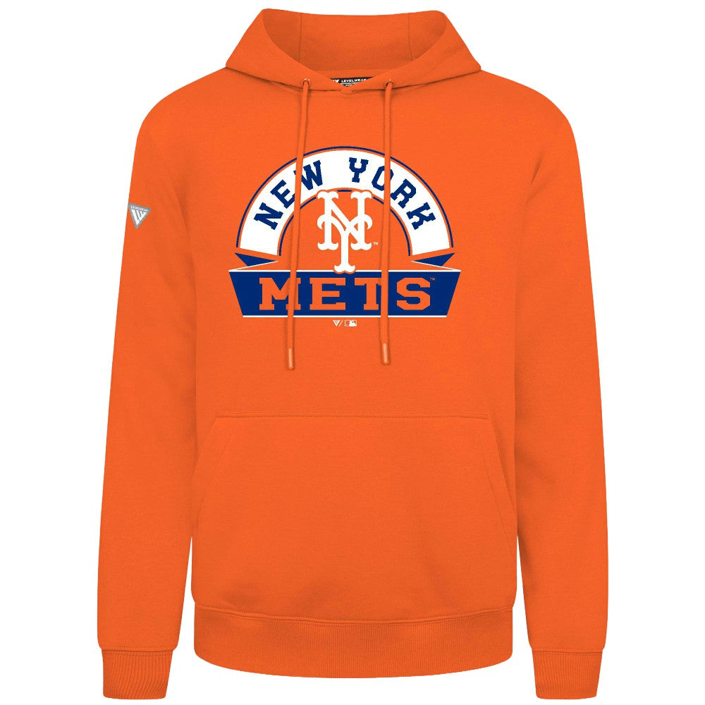 New York Mets Levelwear Podium Banner Arch Hoodie - MLB