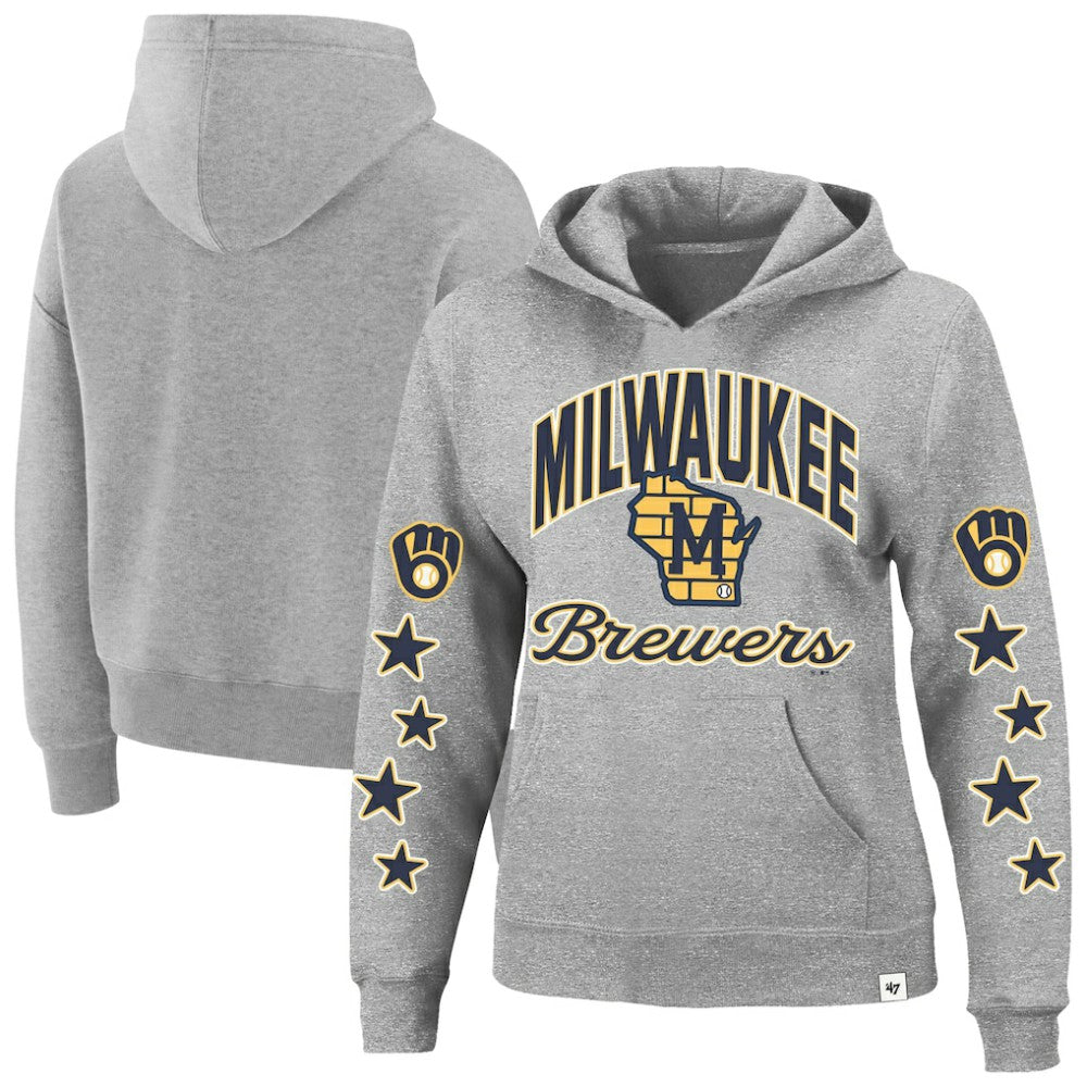 Milwaukee Brewers '47 Women's Plus Size Starry Eye Hoodie - MLB
