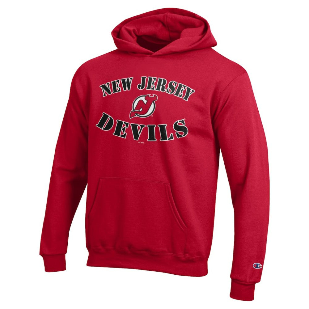 New Jersey Devils Champion Youth Fleece Powerblend Hoodie - Red - NHL
