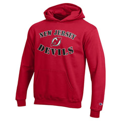 New Jersey Devils Champion Youth Fleece Powerblend Hoodie - Red - NHL