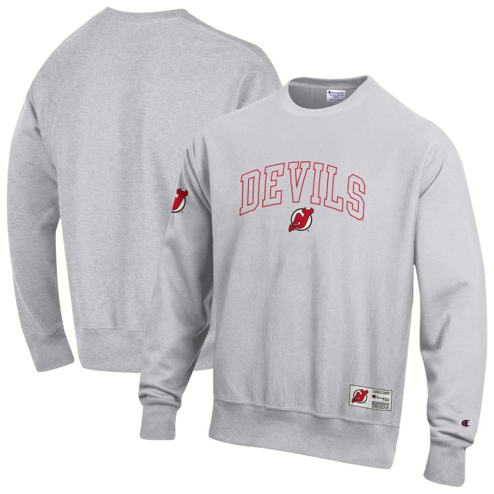 New Jersey Devils Champion Reverse Weave Fleece Sweatshirt - Gray - NHL