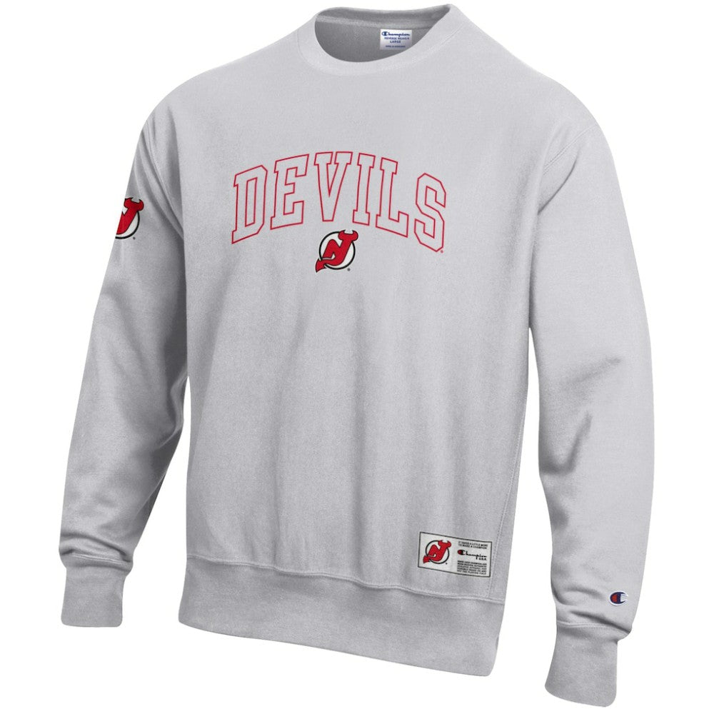 New Jersey Devils Champion Reverse Weave Fleece Sweatshirt - Gray - NHL