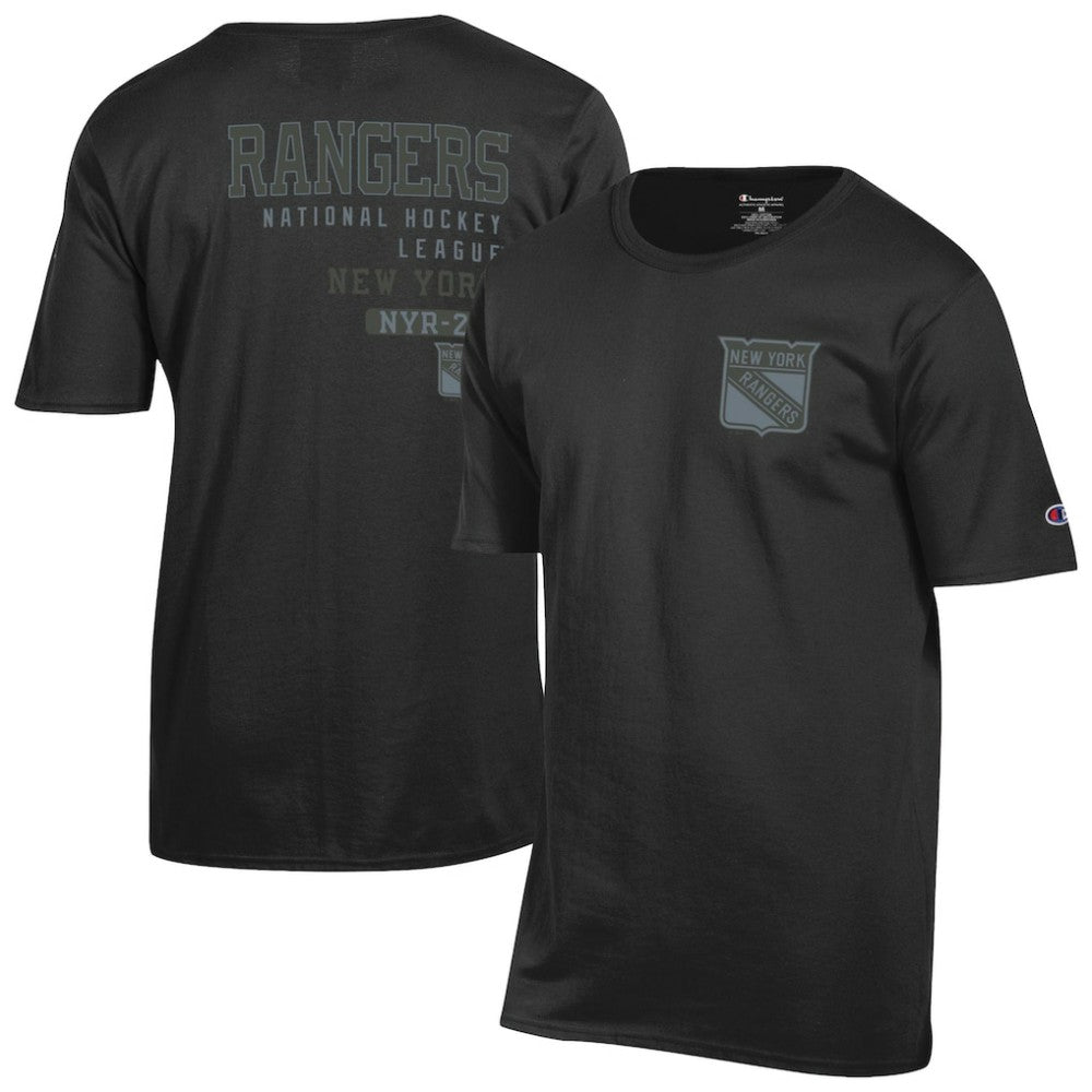 New York Rangers Champion Tonal T-Shirt - Black - NHL