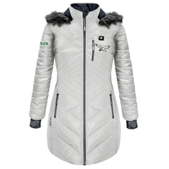 Philadelphia Eagles ActionHeat Women's 5V Battery Heated Long Puffer Full-Zip Hoodie Jacket White | NFL