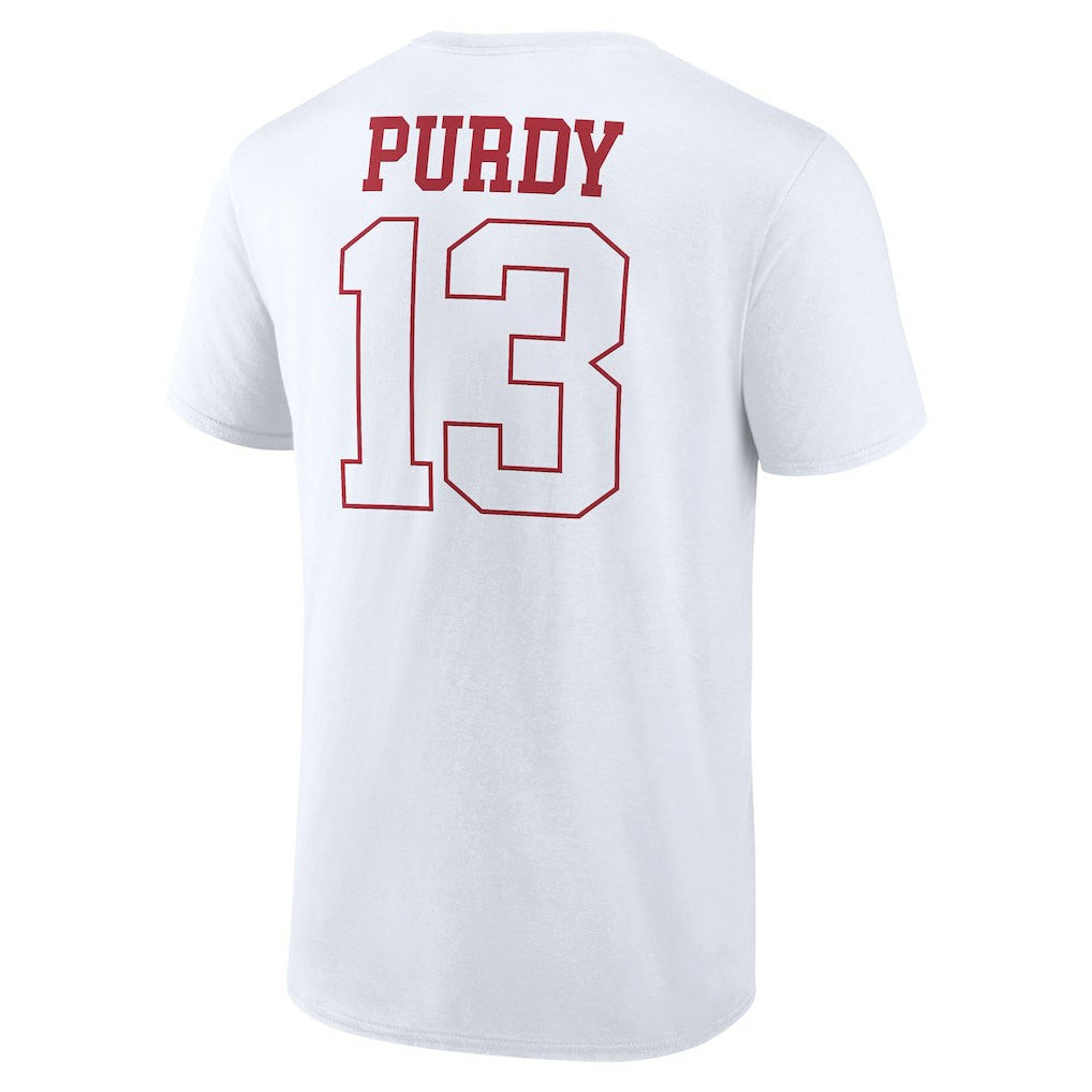 Brock Purdy San Francisco 49ers Outline Player T-Shirt White | NFL