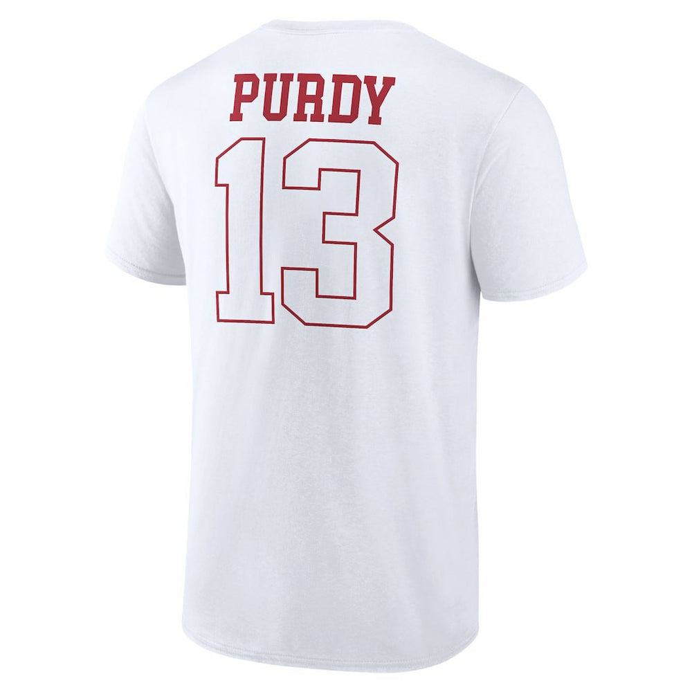 Brock Purdy San Francisco 49ers Outline Player T-Shirt White | NFL