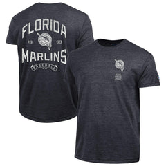 Miami Marlins Champion Vintage 3-Hit Tri-Blend T-Shirt - MLB
