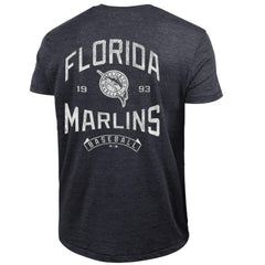 Miami Marlins Champion Vintage 3-Hit Tri-Blend T-Shirt - MLB
