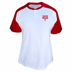Bryce Harper Philadelphia Phillies Profile Women's Plus Size Name & Number Raglan Henley T-Shirt - MLB