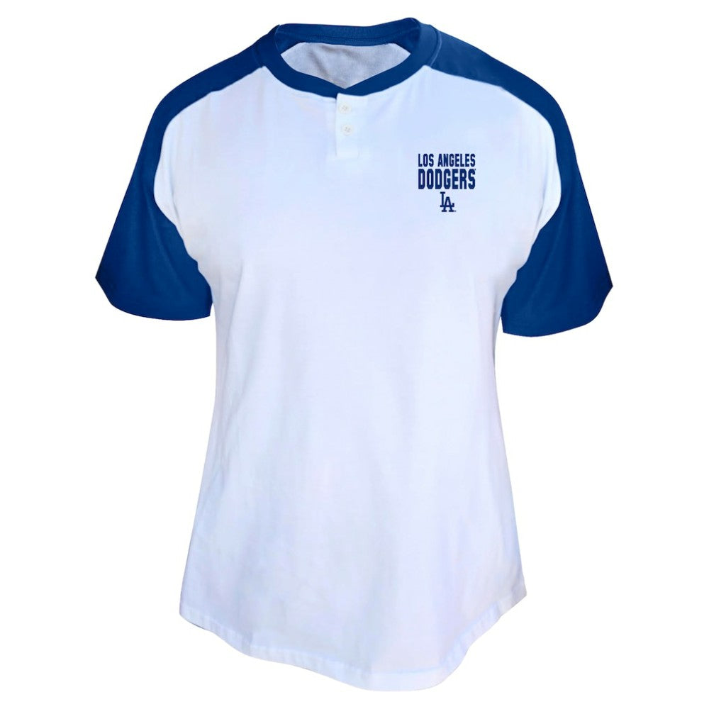 Shohei Ohtani Los Angeles Dodgers Profile Women's Plus Size Name & Number Raglan Henley T-Shirt - MLB