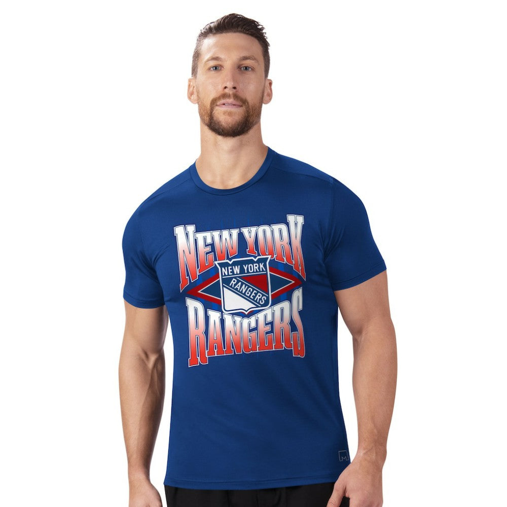 New York Rangers MSX by Michael Strahan Performance Team Graphic T-Shirt - Blue - NHL