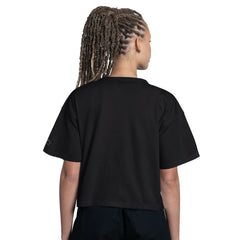 Carolina Panthers Starter Women's Rhinestone Sprinkle Boxy Cropped T-Shirt Black | NFL