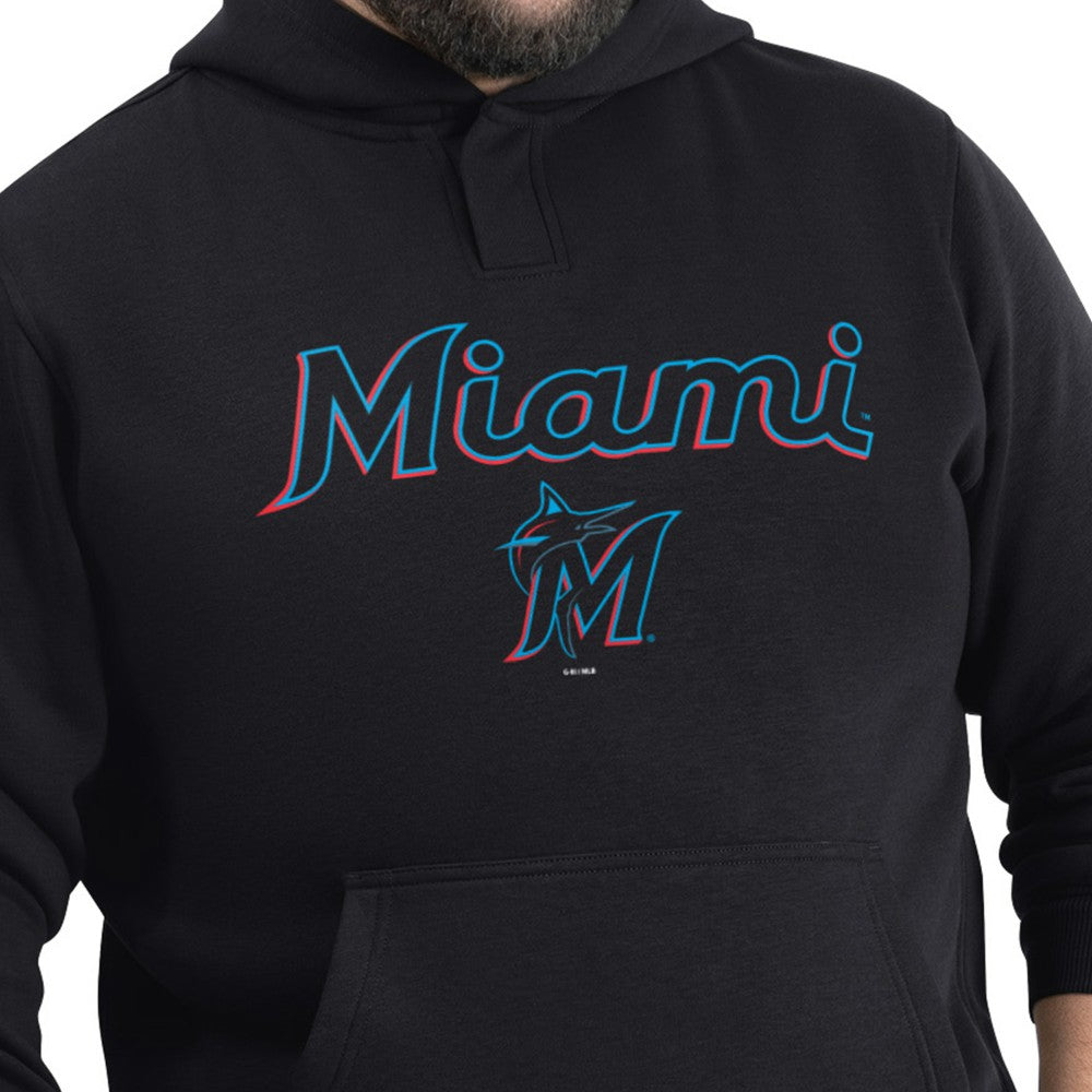Miami Marlins G-III Sports by Carl Banks Adaptive Lockup Fleece Hoodie - MLB