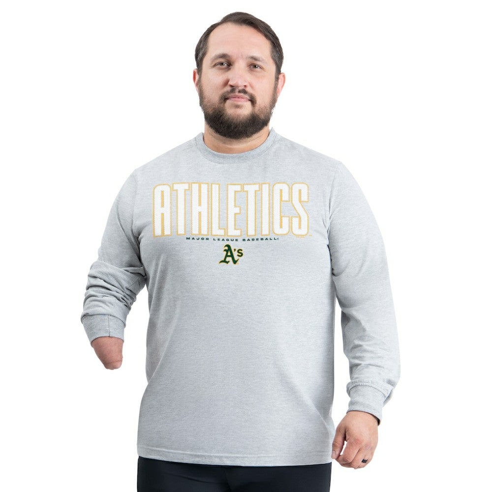Athletics G-III Sports by Carl Banks Adaptive Long Sleeve T-Shirt - MLB