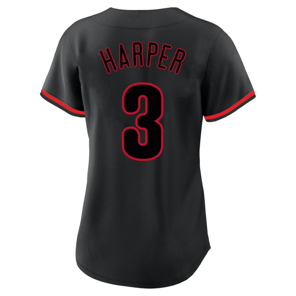 Bryce Harper Philadelphia Phillies Profile Women's Plus Size Player Name & Number Fashion Jersey - MLB