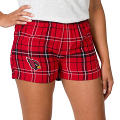 Arizona Cardinals Concepts Sport Women's Ultimate Flannel Shorts Red/Black | NFL
