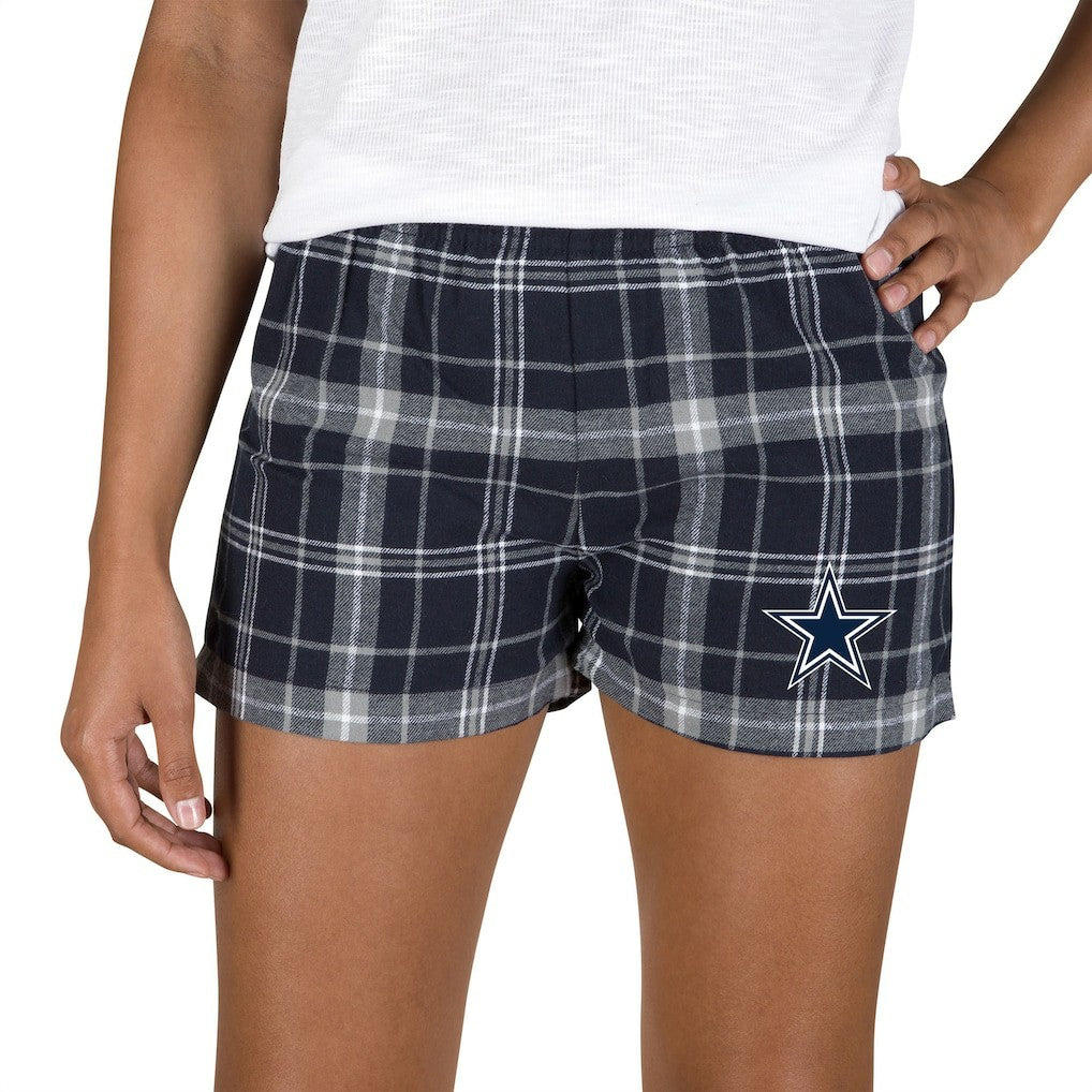 Dallas Cowboys Concepts Sport Women's Ultimate Flannel Shorts Navy/Gray | NFL