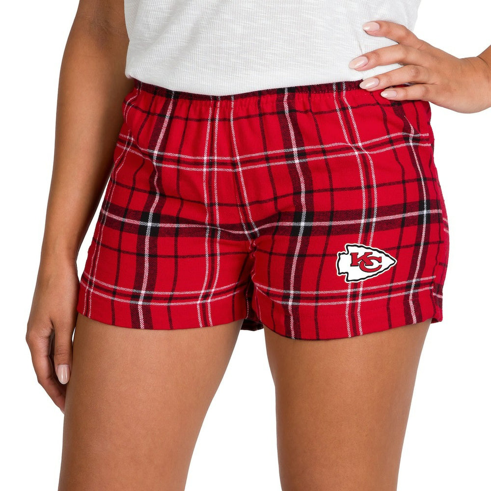 Kansas City Chiefs Concepts Sport Women's Ultimate Flannel Shorts Red/Black | NFL
