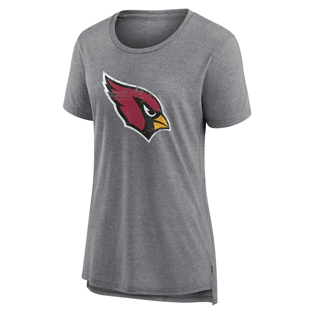 Arizona Cardinals Women's Heritage Custom Name & Number Tri-Blend T-Shirt Gray | NFL