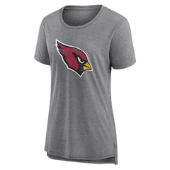 Arizona Cardinals Women's Heritage Custom Name & Number Tri-Blend T-Shirt Gray | NFL