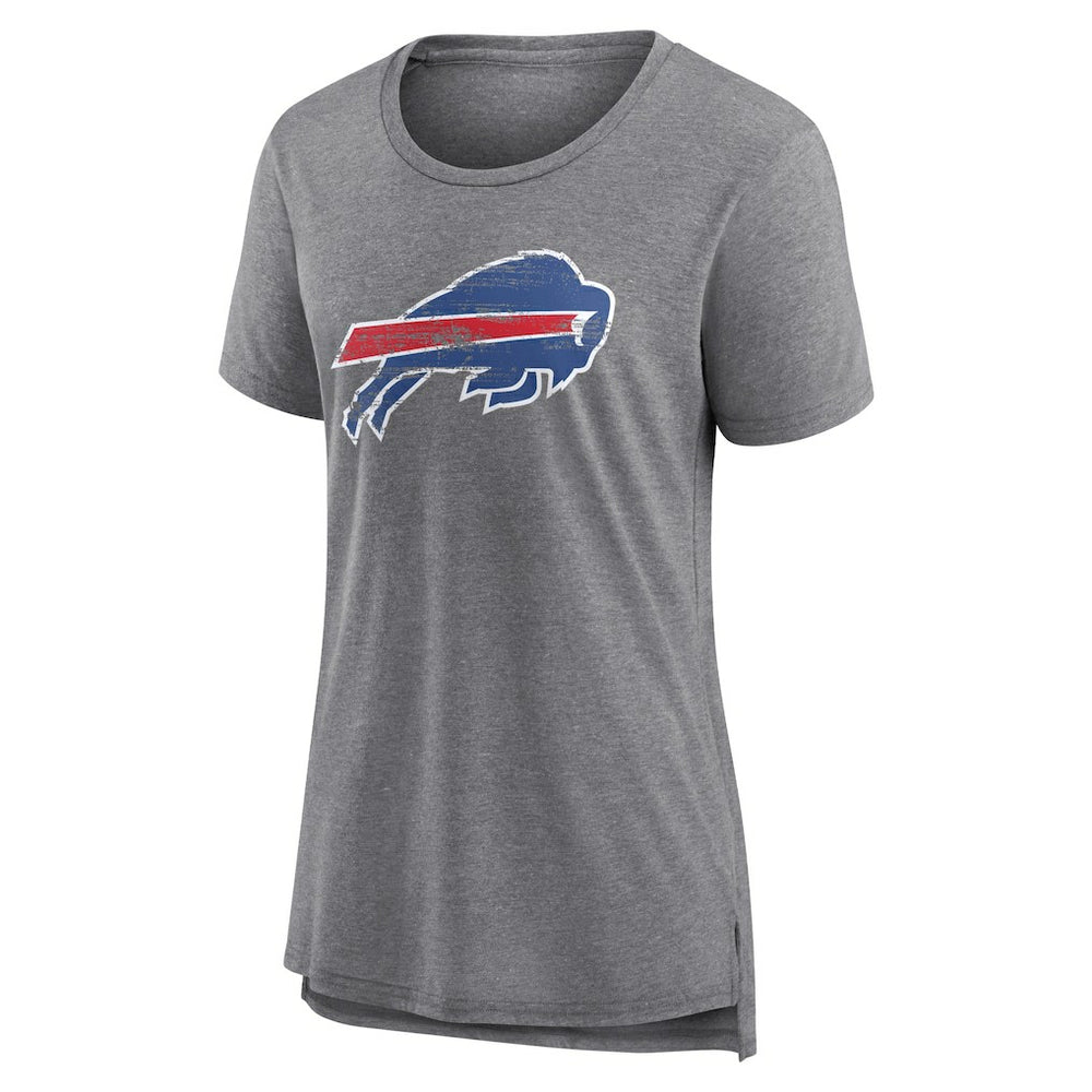 Buffalo Bills Women's Heritage Custom Name & Number Tri-Blend T-Shirt Gray | NFL