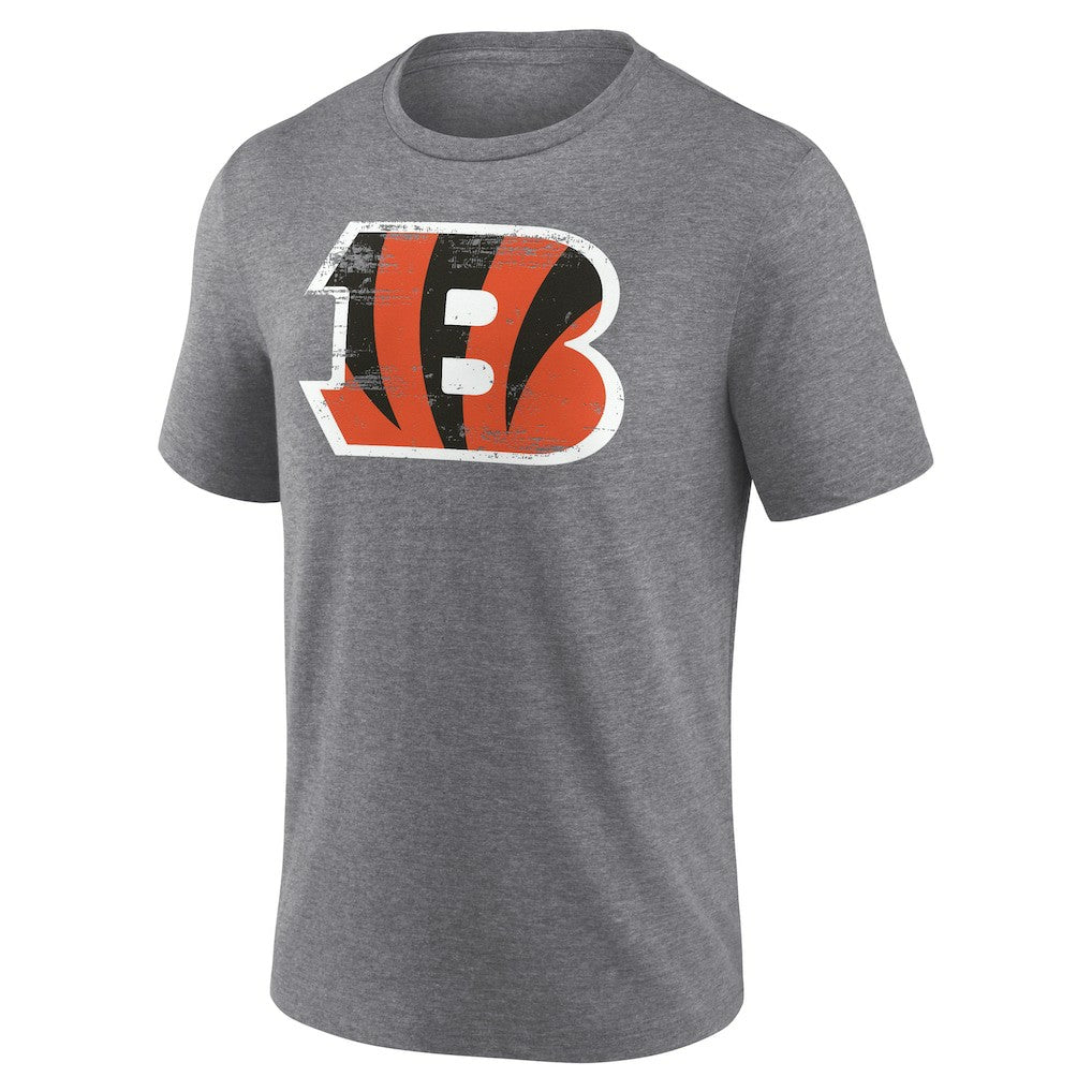 Cincinnati Bengals Heritage Custom Name & Number Tri-Blend T-Shirt Gray | NFL