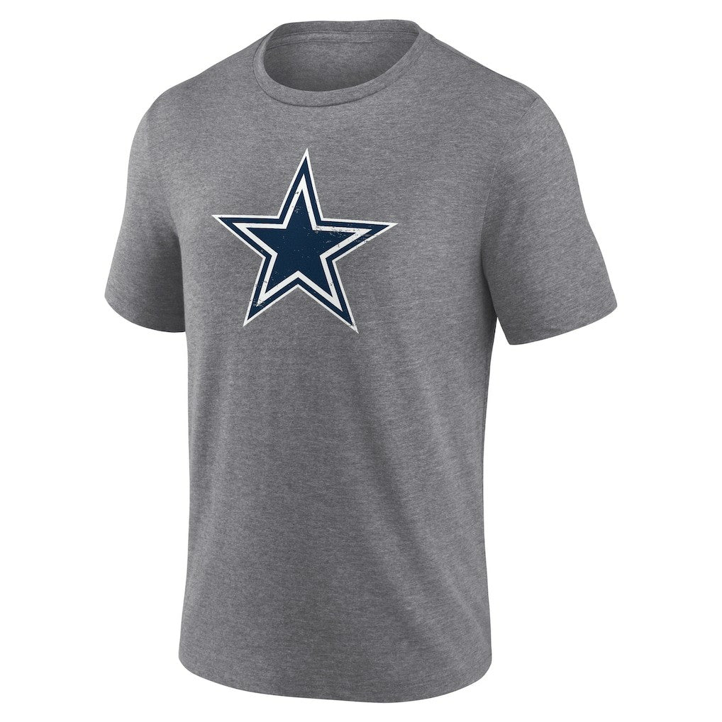 Dallas Cowboys Heritage Custom Name & Number Tri-Blend T-Shirt Gray | NFL