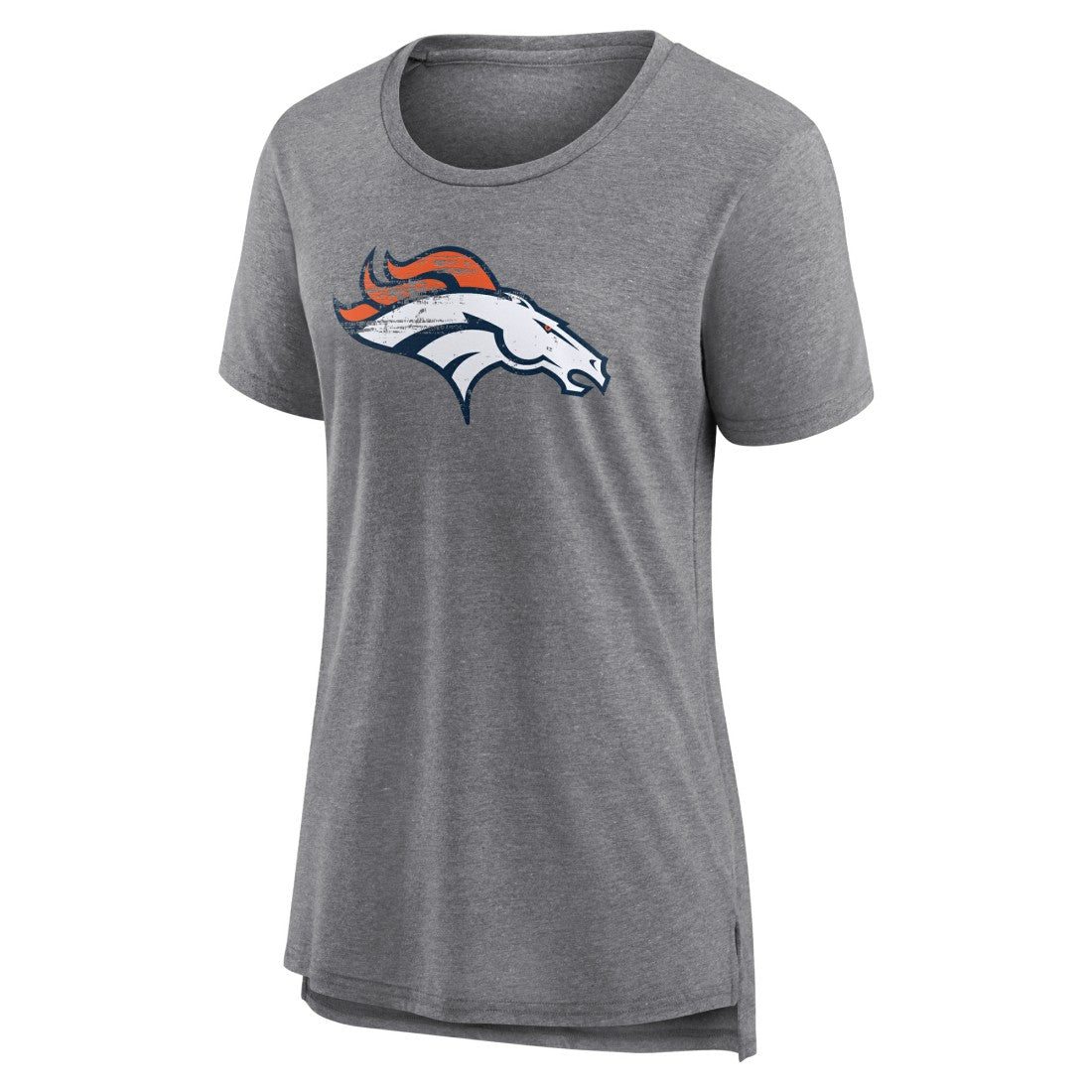 Denver Broncos Women's Heritage Custom Name & Number Tri-Blend T-Shirt Gray | NFL