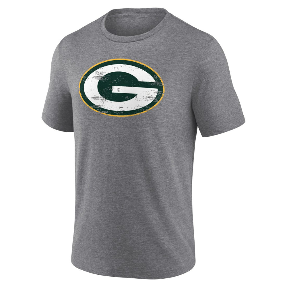 Green Bay Packers Heritage Custom Name & Number Tri-Blend T-Shirt Gray | NFL