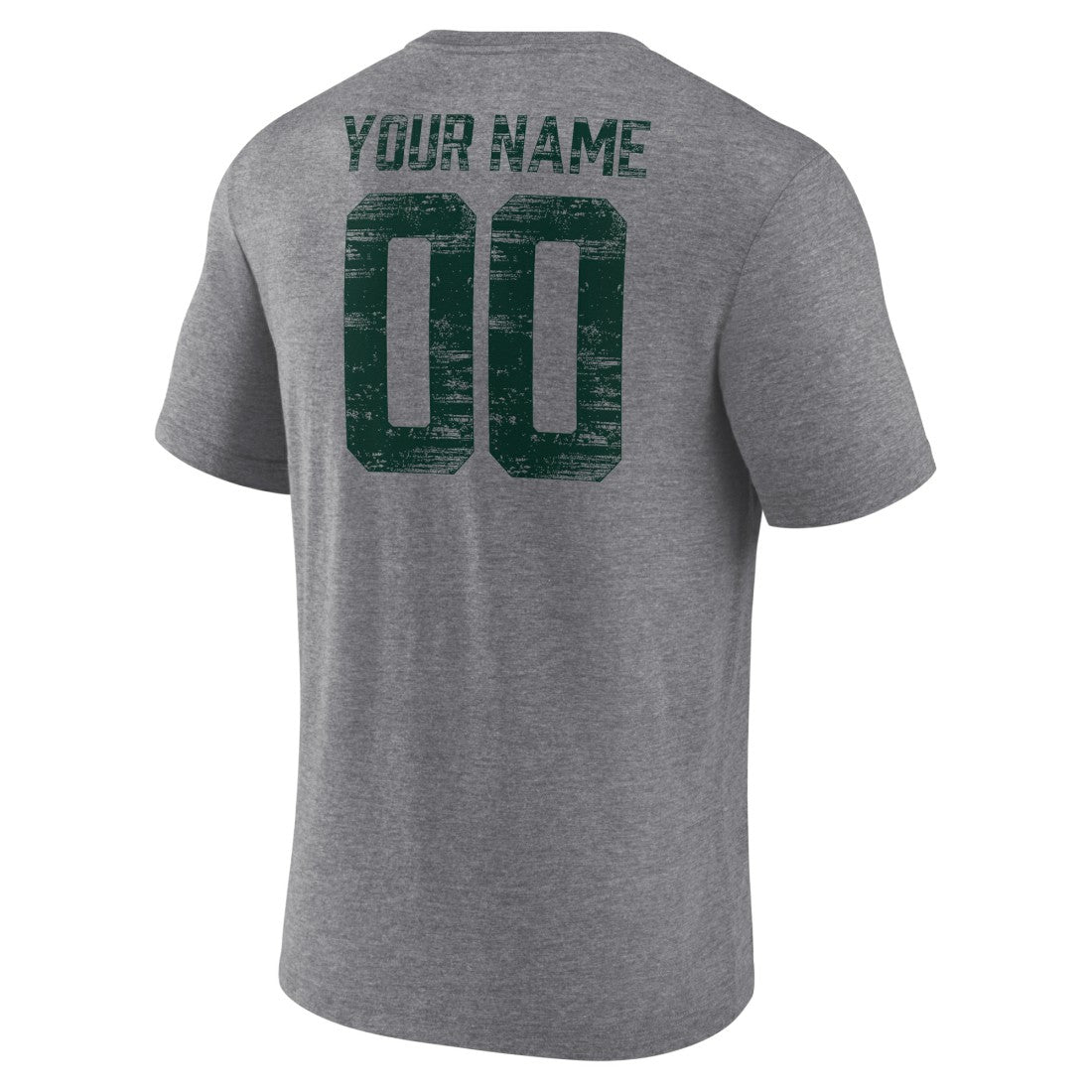 Green Bay Packers Heritage Custom Name & Number Tri-Blend T-Shirt Gray | NFL