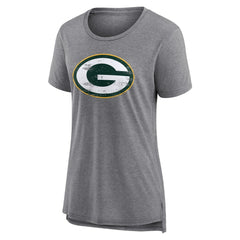 Green Bay Packers Women's Heritage Custom Name & Number Tri-Blend T-Shirt Gray | NFL