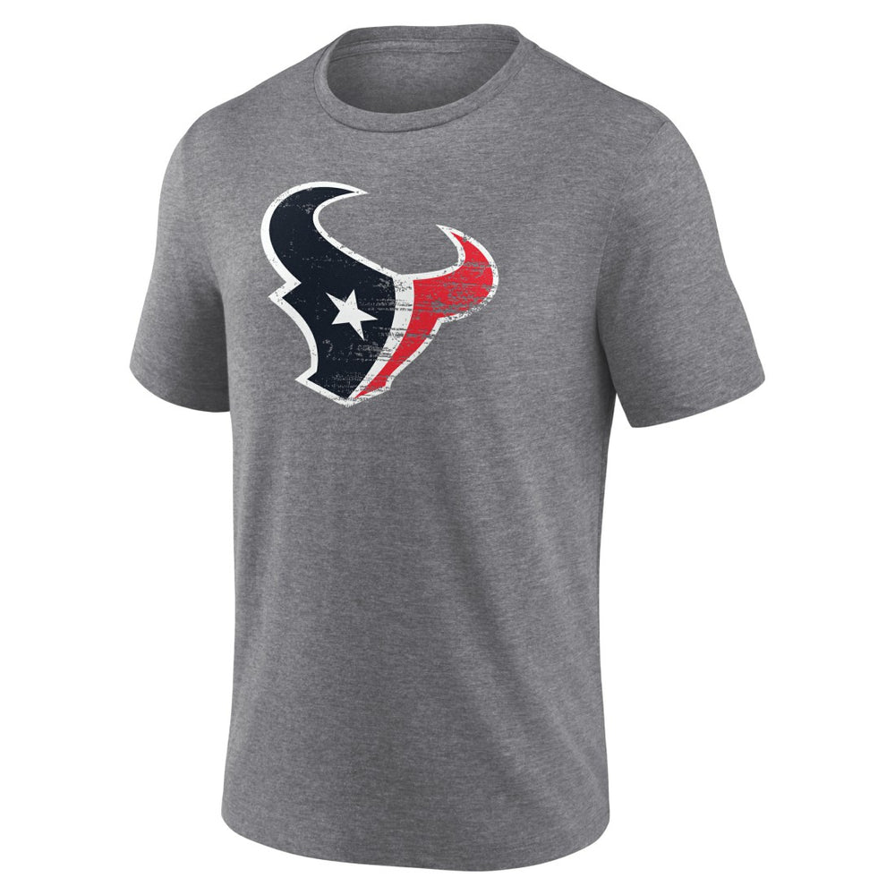 Houston Texans Heritage Custom Name & Number Tri-Blend T-Shirt Gray | NFL