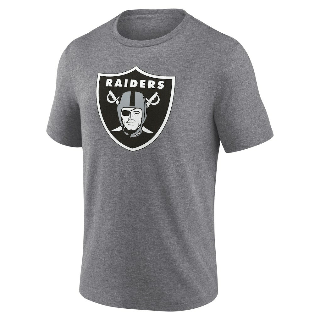 Las Vegas Raiders Heritage Custom Name & Number Tri-Blend T-Shirt Gray | NFL