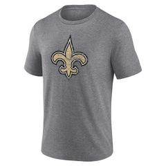 New Orleans Saints Heritage Custom Name & Number Tri-Blend T-Shirt Gray | NFL