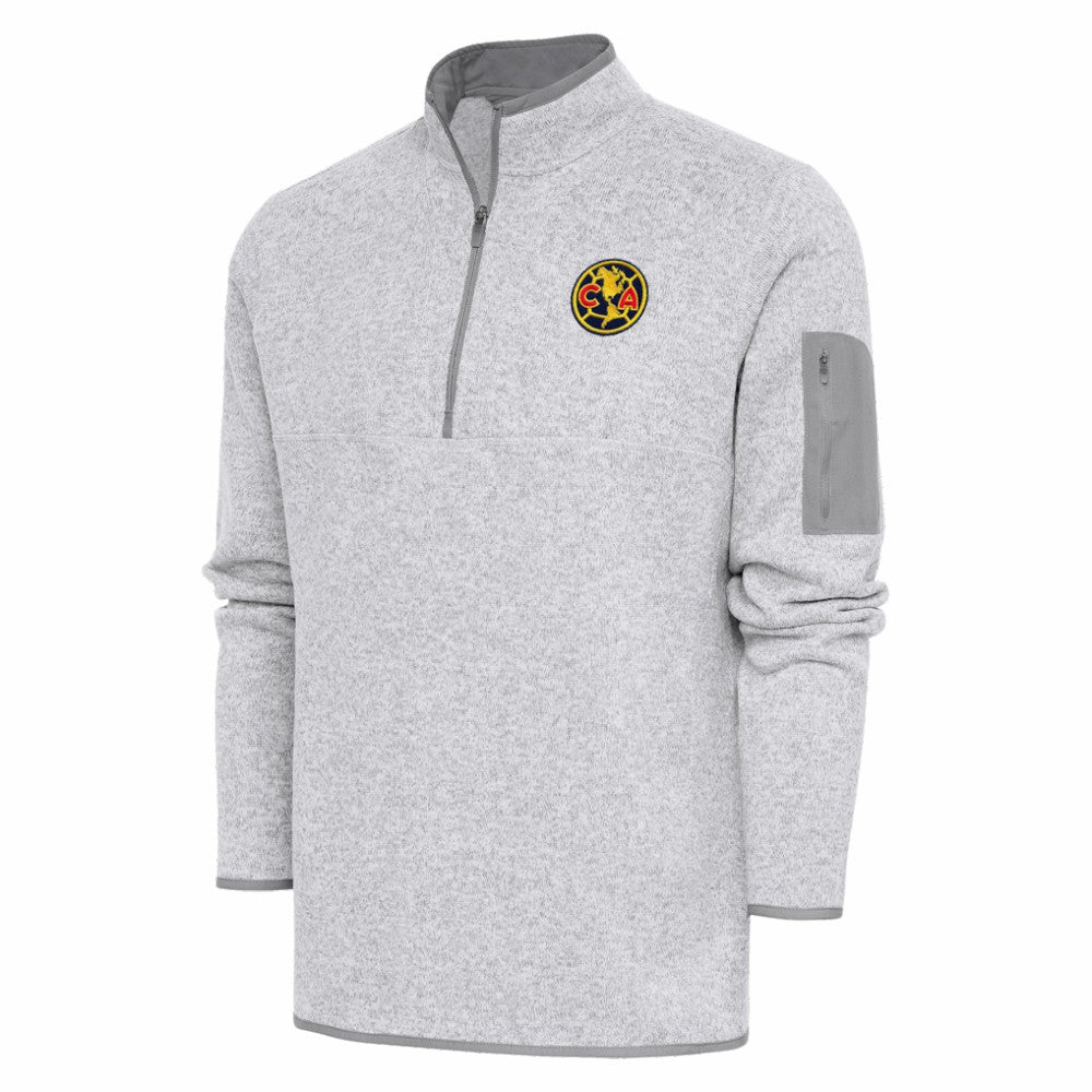 Club America Antigua Elevate Quarter-Zip Pullover Heather Gray - FIFA World CUP