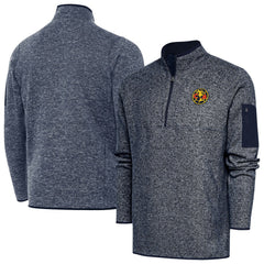 Club America Antigua Elevate Quarter-Zip Pullover Heather Navy - FIFA World CUP
