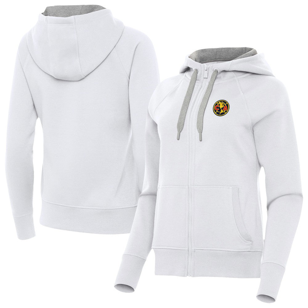 Club America Antigua Women's Takeover Full-Zip Hoodie White - FIFA World CUP
