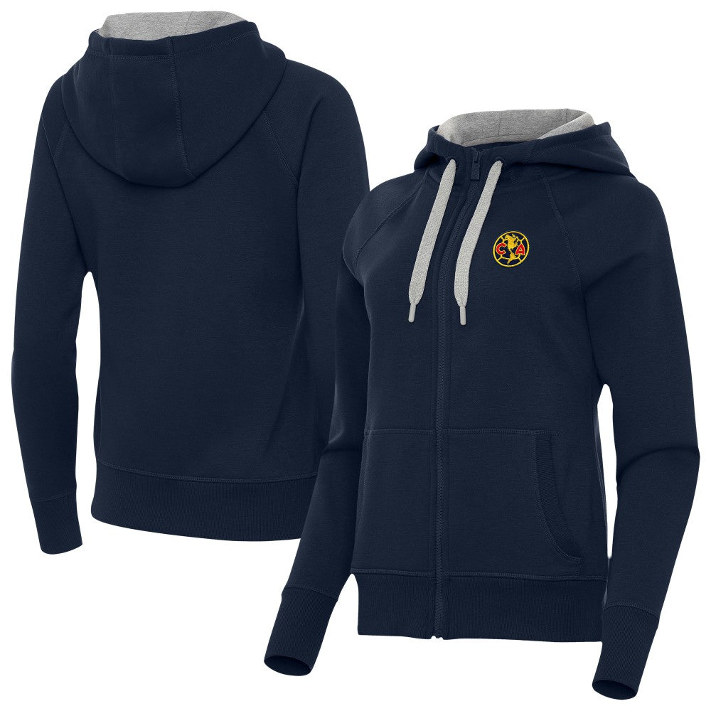 Club America Antigua Women's Takeover Full-Zip Hoodie Navy - FIFA World CUP