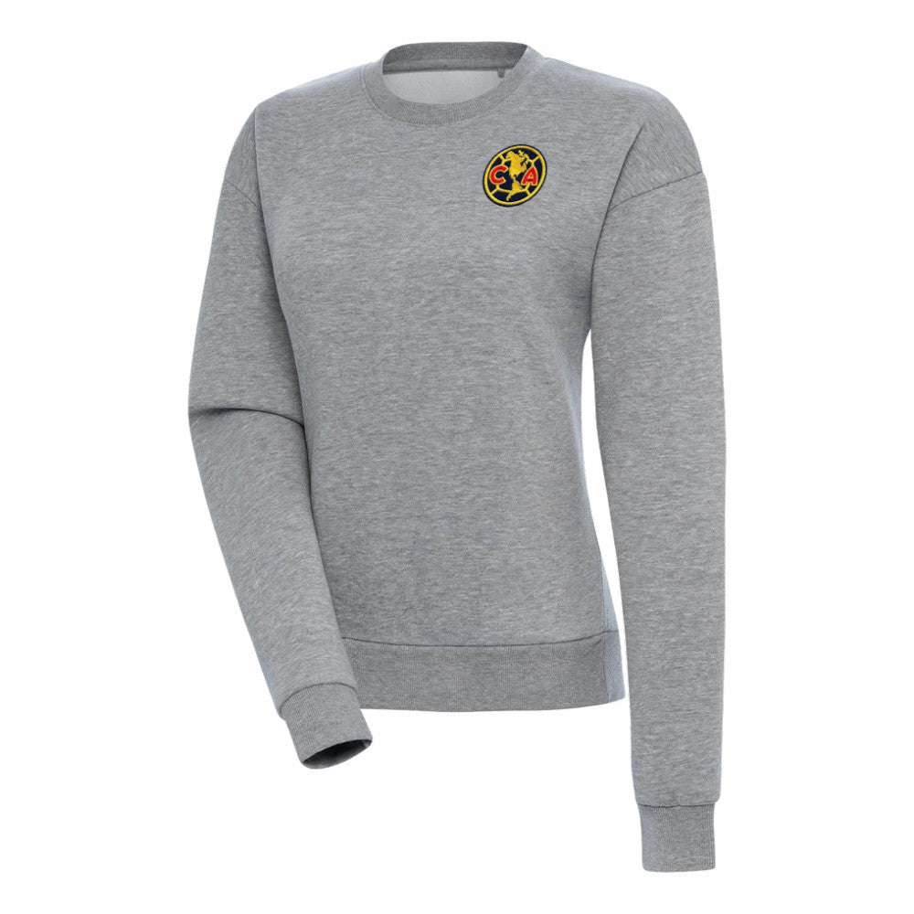 Club America Antigua Women's Takeover Pullover Sweatshirt Heather Gray - FIFA World CUP